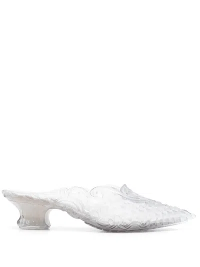 Melissa X Y Project 50mm Point Mules In White