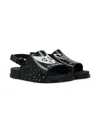 Melissa Touch-strap Cat-print Sandals In Black