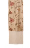 Mélisse The Summer Shawl In Embroidered Silk In Gray