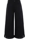 Melitta Baumeister Belted Cropped Jeans In Black