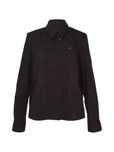 Melitta Baumeister Circle Asymmetric-fastening Shirt In Blue