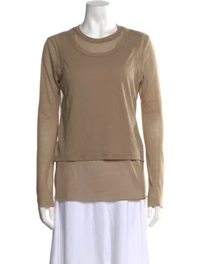 Pre-owned Melitta Baumeister Crew Neck Long Sleeve Top In Neutral