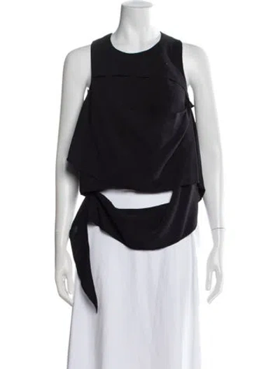 Pre-owned Melitta Baumeister Crew Neck Sleeveless Top In Black