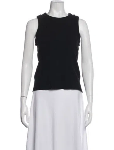 Pre-owned Melitta Baumeister Crew Neck Sleeveless Top In Black