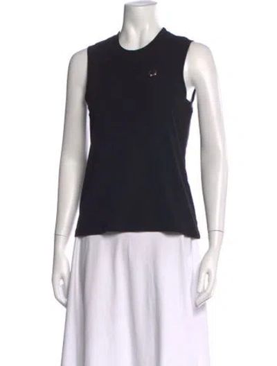 Pre-owned Melitta Baumeister Crew Neck Sleeveless Top W/ Tags In Black