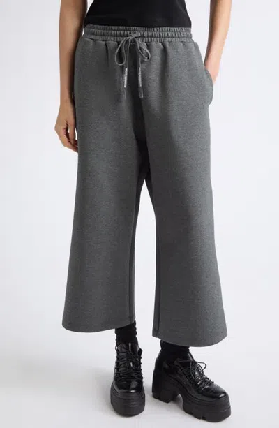 Melitta Baumeister Cropped Wide Leg Lounge Pants In Gray