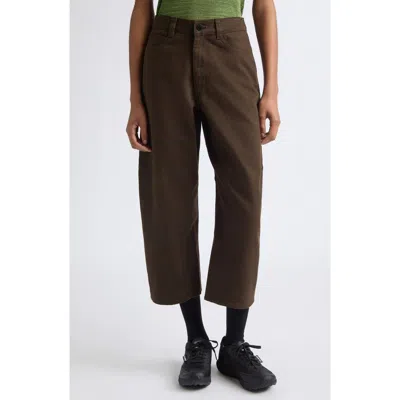 Melitta Baumeister Curved Leg Crop Jeans In Brown