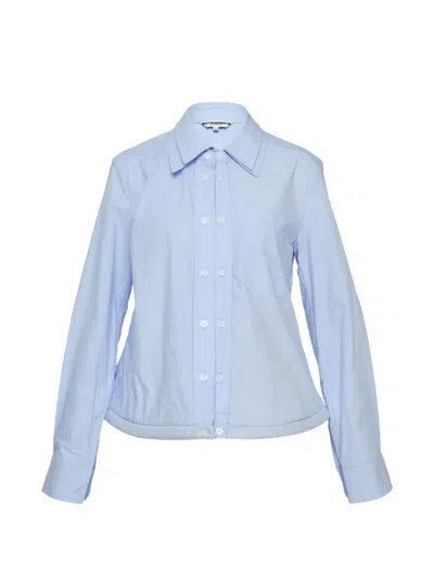 Melitta Baumeister Double-breasted Long Sleeve Shirt In Blue