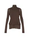 Melitta Baumeister Double-layer Turtleneck Top In Multi