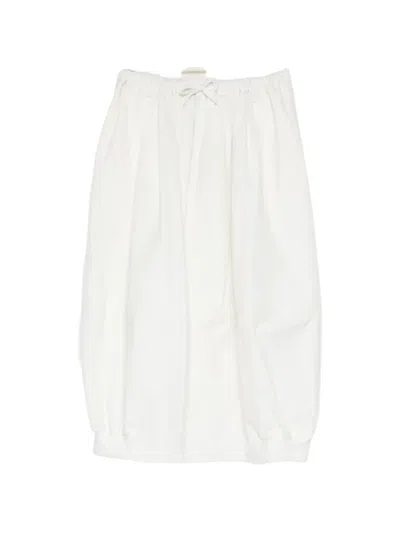 Melitta Baumeister Drawstring-waist Gathered Skirt In White