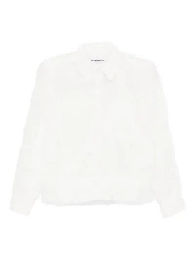 Melitta Baumeister Faux-feather Shirt In White