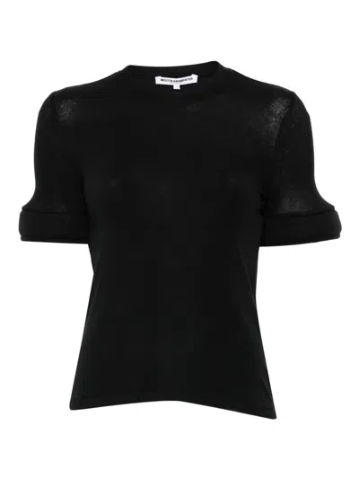 Melitta Baumeister Fine-knit T-shirt In Black