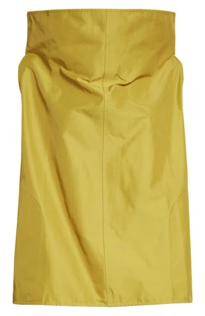 Melitta Baumeister Funnel Neck Taffeta Top In Mustard Lime