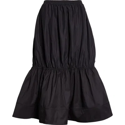 Melitta Baumeister Gathered Midi Skirt In Black