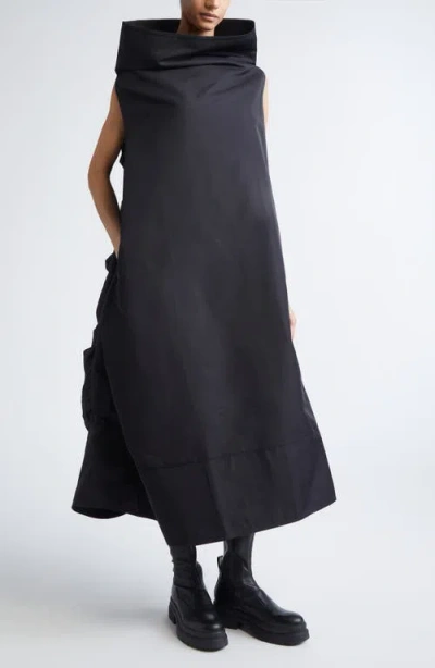 Melitta Baumeister High Collar Volume Dress In Black