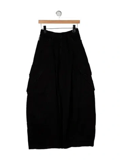 Pre-owned Melitta Baumeister High-rise Wide Leg Jeans In Black