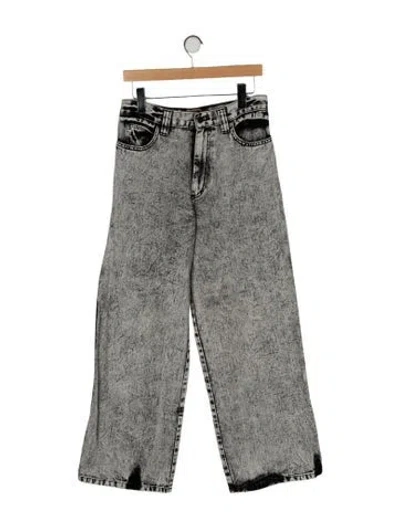 Pre-owned Melitta Baumeister High-rise Wide Leg Jeans In Gray