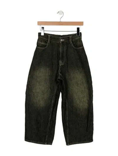 Pre-owned Melitta Baumeister High-rise Wide Leg Jeans In Green