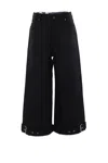 Melitta Baumeister Belted Cropped Jeans In Black