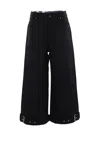 Melitta Baumeister Belted Cropped Jeans In Black