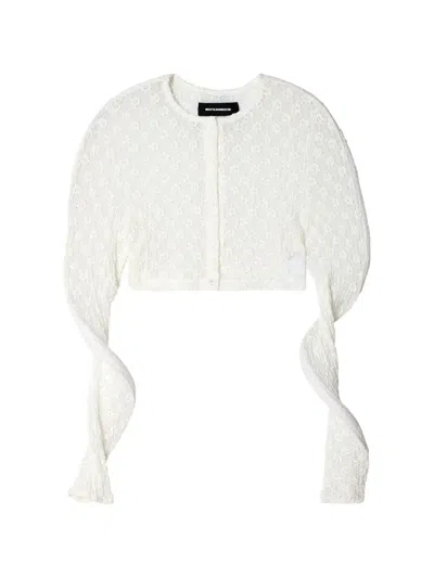 Melitta Baumeister Long-sleeves Cardigan In White