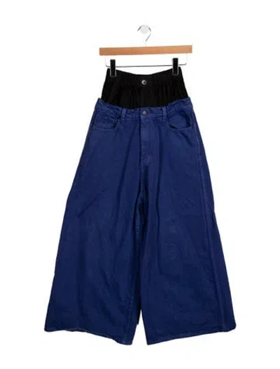 Pre-owned Melitta Baumeister Mid-rise Wide Leg Jeans In Blue