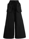 Melitta Baumeister Oversized-pockets Wide-leg Trousers In Black