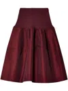 Melitta Baumeister Pleated A-line Skirt In Red