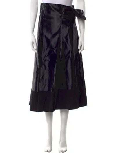 Pre-owned Melitta Baumeister Pleated Accents Midi Length Skirt In Multi