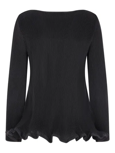 Melitta Baumeister Pleated Blouse In Black