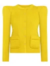 Melitta Baumeister Pocket Cardigan In Yellow