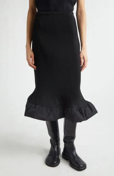 Melitta Baumeister Puffle Ripple Midi Skirt In Black