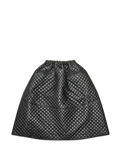 Melitta Baumeister Quilted A-line Mini Skirt In Black