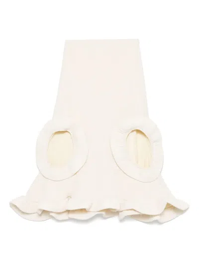 Melitta Baumeister Ruffle Midi Skirt In Neutrals
