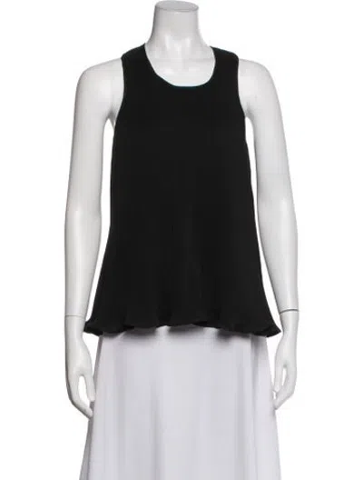 Pre-owned Melitta Baumeister Scoop Neck Sleeveless Top In Black