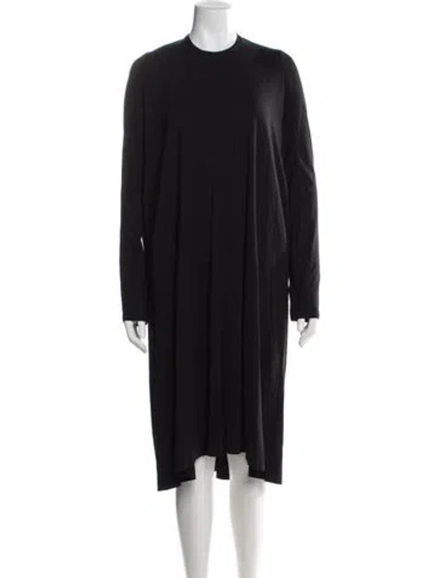 Pre-owned Melitta Baumeister Silk Midi Length Dress In Black