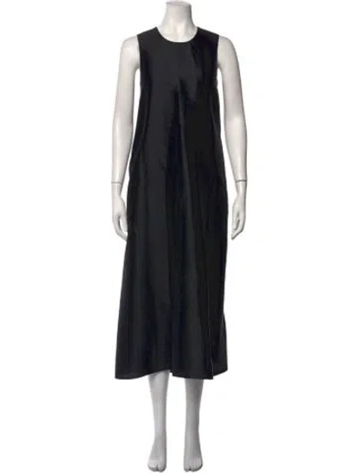 Pre-owned Melitta Baumeister Silk Midi Length Dress In Black