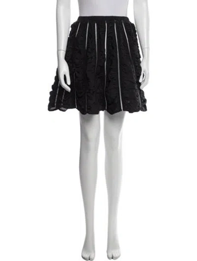 Pre-owned Melitta Baumeister Silk Mini Skirt In Black