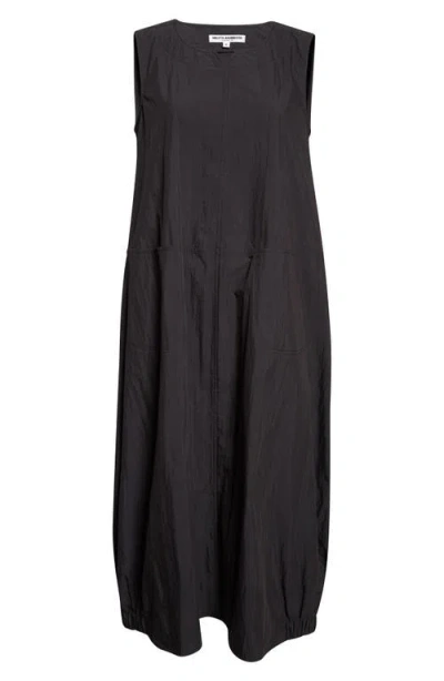 Melitta Baumeister Sleeveless Cotton & Nylon O-line Dress In Black