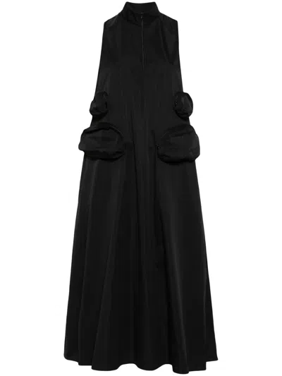 Melitta Baumeister Sleeveless Flared Maxi Dress In Black