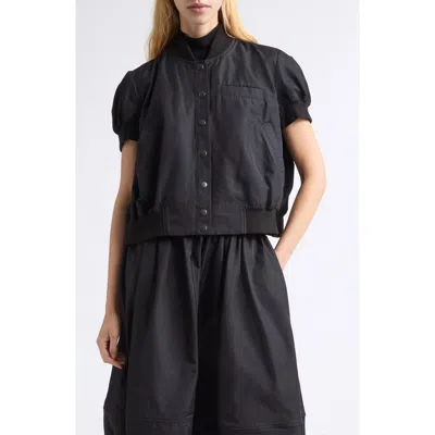 Melitta Baumeister Snap Bomber Shirt In Black