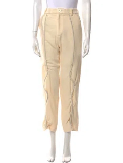 Pre-owned Melitta Baumeister Straight Leg Pants In Neutral