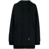 Melitta Baumeister Long-sleeve Zip-up Long Hoodie In Black