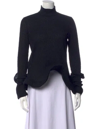 Pre-owned Melitta Baumeister Turtleneck Long Sleeve Top In Black