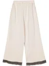 Melitta Baumeister Wide-leg Cotton Track Pants In White
