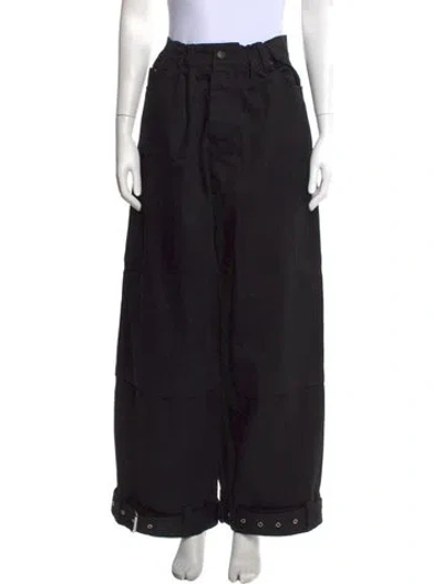 Pre-owned Melitta Baumeister Wide Leg Pants In Black