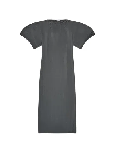 Melitta Baumeister Zigzag Ripple Dress In Gray