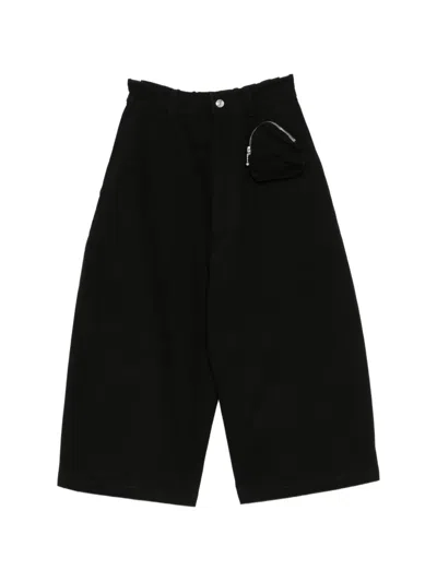 Melitta Baumeister Zip-pocket Wide-leg Shorts In Black