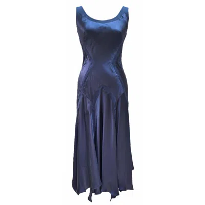 Mellaris Women's Blue Amelia Navy Dress In Silk