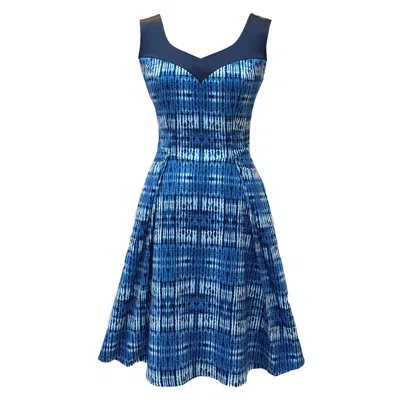 Mellaris Women's Evie Blue Dress In Blue Riva Cotton Print